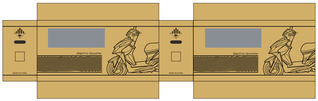 Custom export carton artwork with customer branding hidden